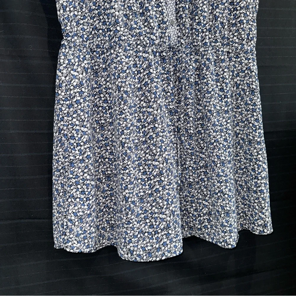 Gap womens blue floral sleeveless drawstring waist dress v neck size XXL - Picture 4 of 11